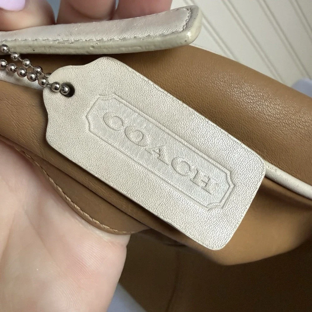 Vintage Coach Ergo Hobo Tan Beige Y2K Slouchy Shoulder Bag Crescent Purse 9591